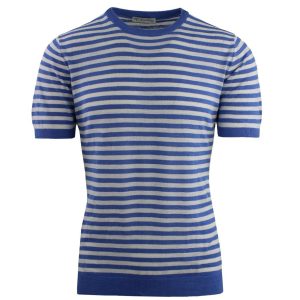 GIROCOLLO A MEZZA MANICA A RIGHE PARI 