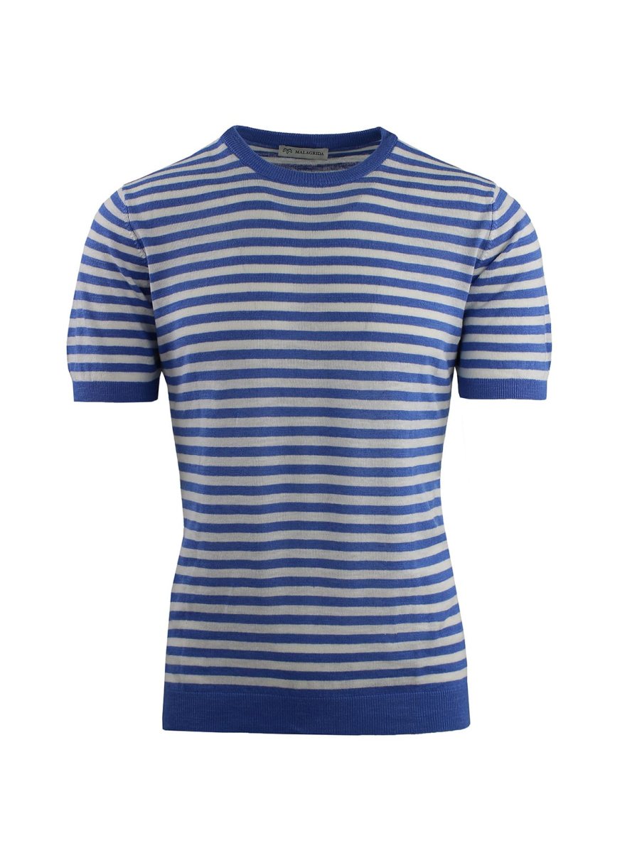 GIROCOLLO A MEZZA MANICA A RIGHE PARI