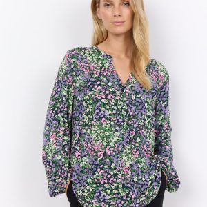 Blusa Femminile SC-Abelone 1 in LENZING™ ECOVERO™ Viscosa con Stampa Vivace