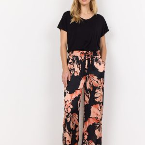 SC-Peach 3-B – Pantaloni Floreali in Viscosa ECOVERO™
