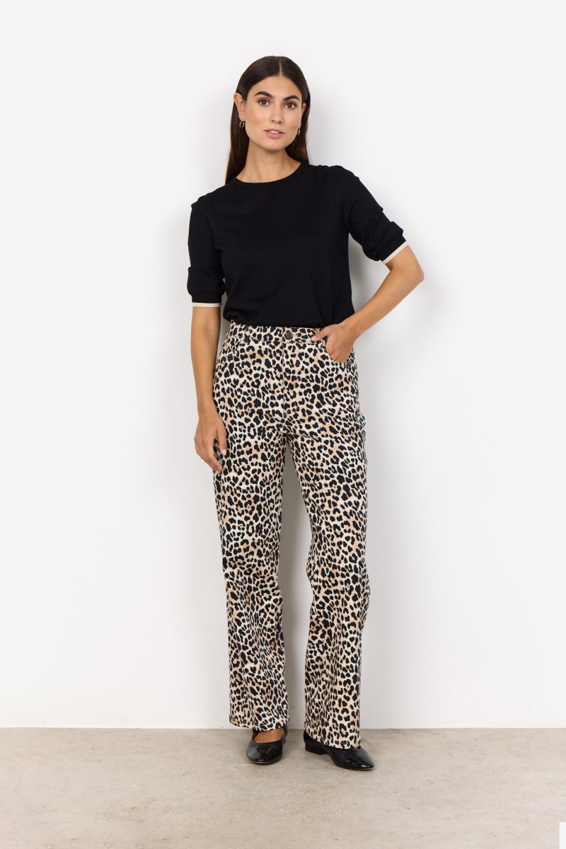 SC-Owena 3-C – Pantaloni Sartoriali con Stampa Leopardata - immagine 3