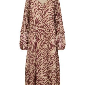 SC-Valborg 2 – Abito midi con stampa astratta in poliestere riciclato – Taglie S-XXL