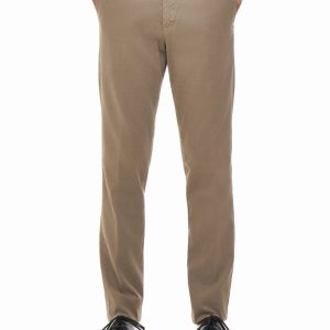 PANTALONE CON TESSUTO OPERATO A MICRO PUNTINI