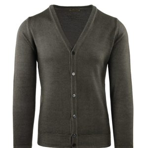 CARDIGAN RASATO TINTURA ACIDATA