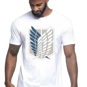 Attack on Titan Manga Anime Fumetti 6000-2 T-shirt Urban Men Uomo 100% Cotone Pettinato JK