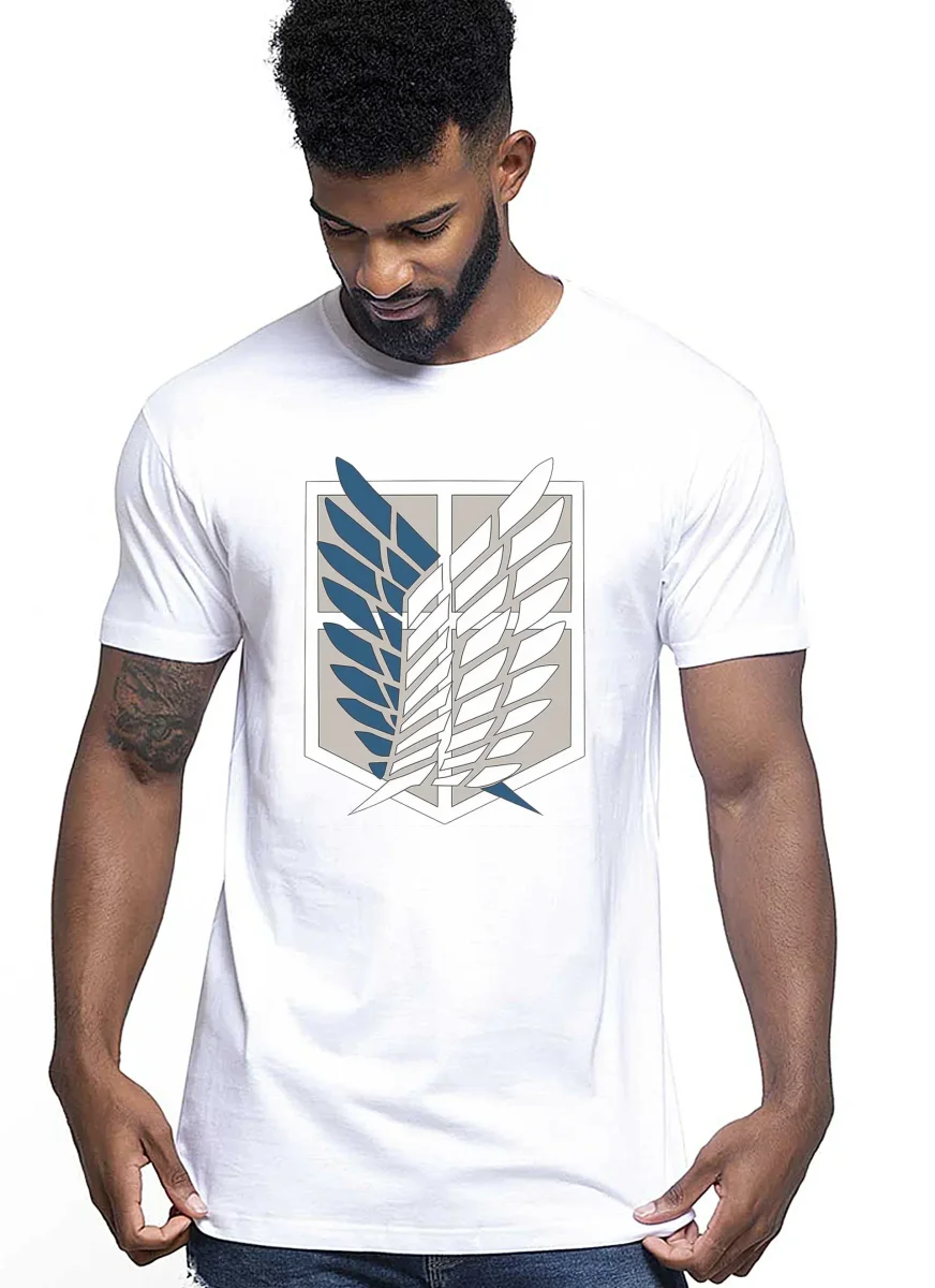 Attack on Titan Manga Anime Fumetti 6000-2 T-shirt Urban Men Uomo 100% Cotone Pettinato JK - immagine 2