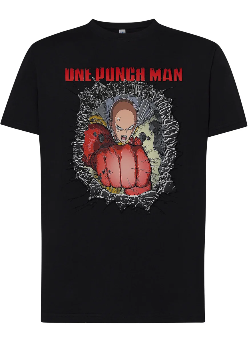 One Punch Man Manga Anime Fumetti 6002 T-shirt Urban Men Uomo 100% Cotone Pettinato JK - immagine 5