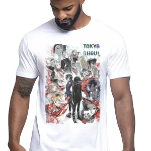Tokyo Ghoul 4 Manga Anime Fumetti 6003-4 T-shirt Urban Men Uomo 100% Cotone Pettinato JK