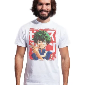 Boku no Hero Academia Manga Anime Fumetti 6005-2 T-shirt Urban Men Uomo 100% Cotone Pettinato JK