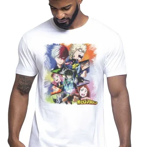 Boku no Hero Academia Manga Anime Fumetti 6005-3 T-shirt Urban Men Uomo 100% Cotone Pettinato JK