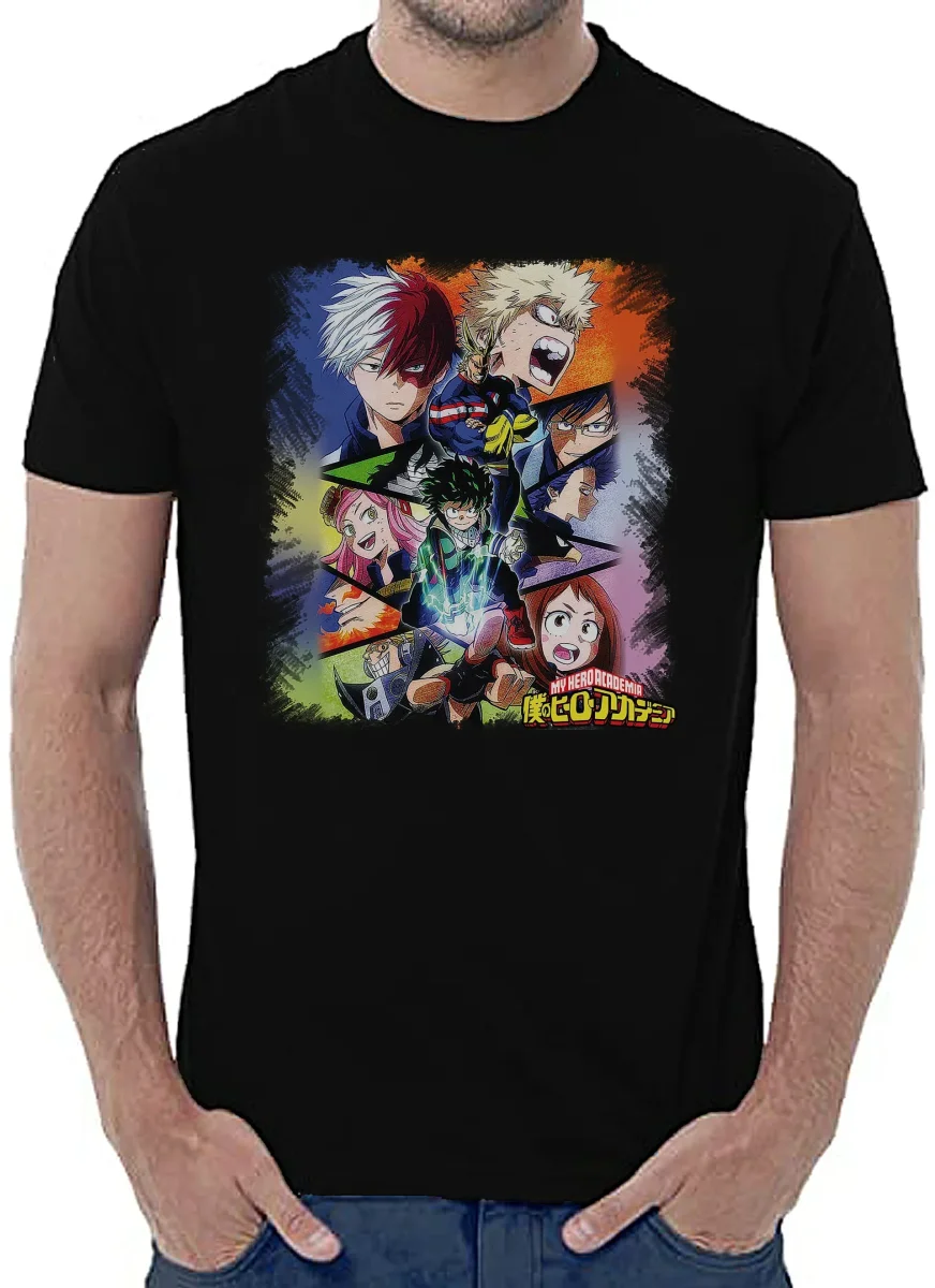 Boku no Hero Academia Manga Anime Fumetti 6005-3 T-shirt Urban Men Uomo 100% Cotone Pettinato JK - immagine 3