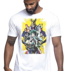 Boku no Hero Academia Manga Anime Fumetti 6005 T-shirt Urban Men Uomo 100% Cotone Pettinato JK