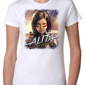 Alita Angelo Della Battaglia Manga Anime Fumetti 6015 Lady Donna 100% Cotone Pettinato JK