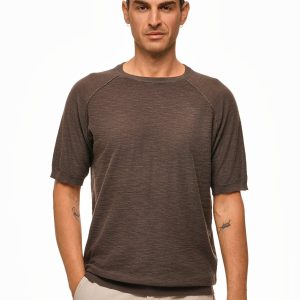 GIROCOLLO A MEZZA MANICA CON CUCITURE SU MANICA