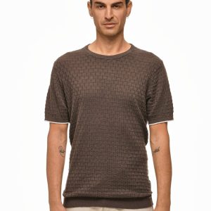 GIROCOLLO A MEZZA MANICA LAVORAZIONE A MATTONCINO