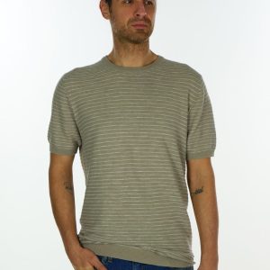 GIROCOLLO A MANICA CORTA CON RIGHE LINKS