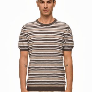 GIROCOLLO MEZZA MANICA A RIGHE