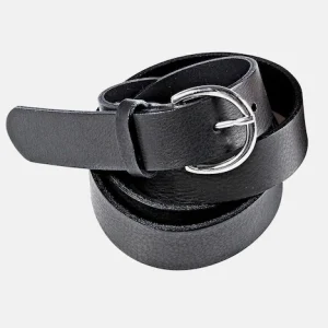 Cintura di vera pelle con fibbia di metallo