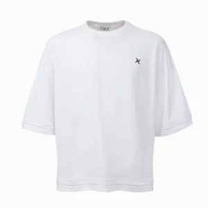 Formy Studio Biker Tee Puff Print White Black