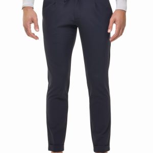 PANTALONE CON LACCI IN TESSUTO TECNICO