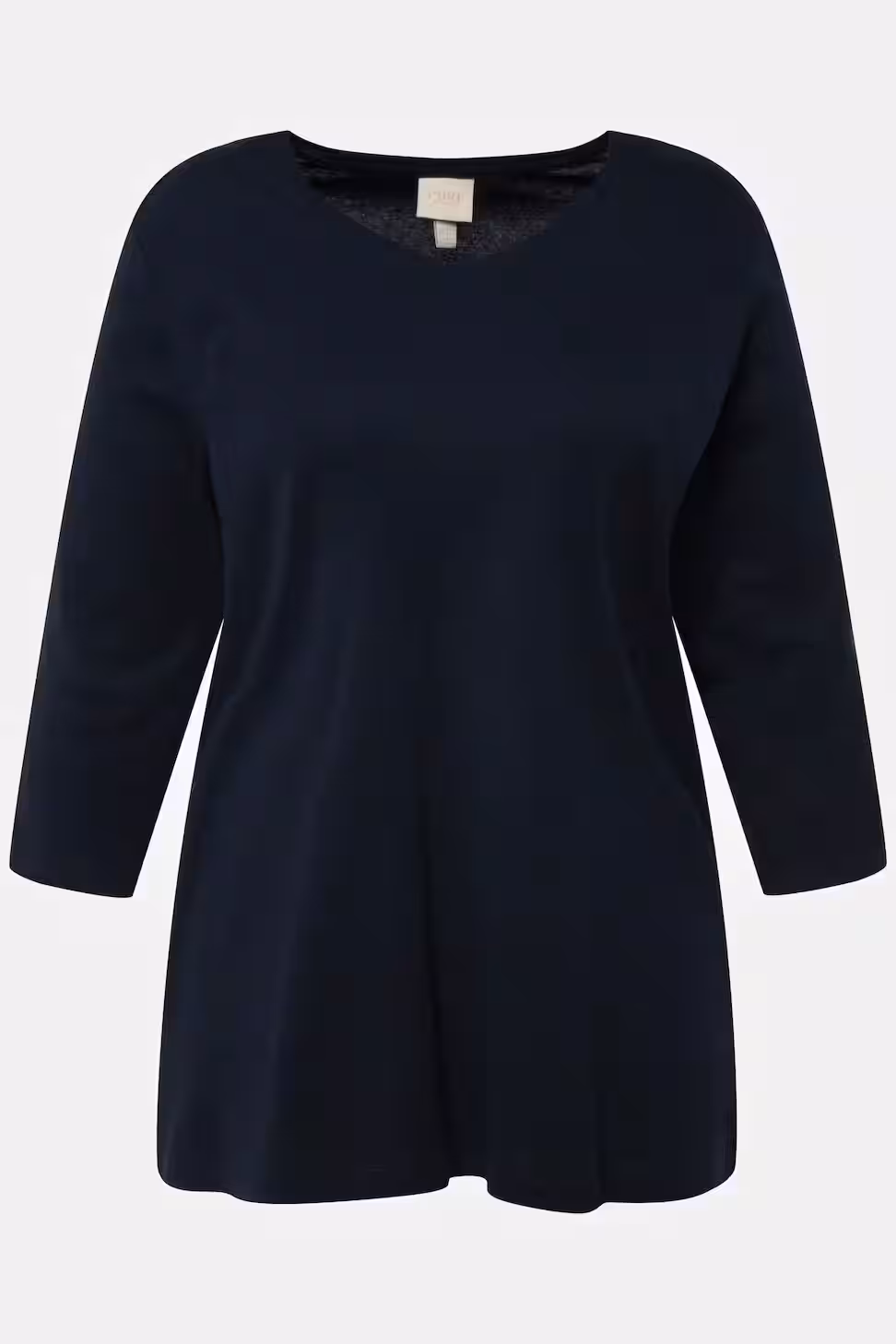 Maglia in jersey a costine di cotone biologico – Nero, maniche 3/4 - immagine 5