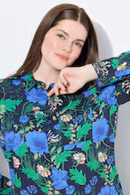 Camicia in viscosa con stampa floreale country – Maniche lunghe e collo classico - immagine 4