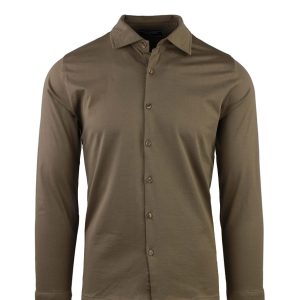 CAMICIA MANICA LUNGA IN COTONE MERCERIZZATO