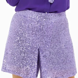Short in paillettes donna