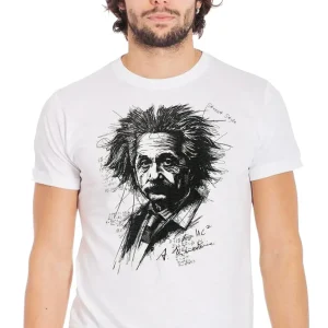 Albert Einstein — T-shirt Uomo Urban Slub Cotone