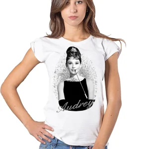 T-shirt Audrey Hepburn Donna - Cotone 100% Bio