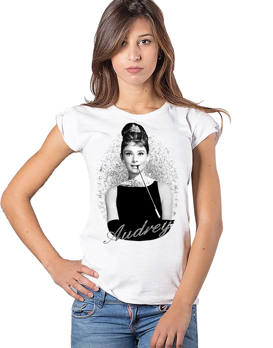 T-shirt Audrey Hepburn Donna - Cotone 100% Bio