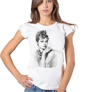 T-shirt Audrey Hepburn Stilizzata — STREET STYLE