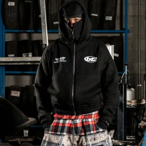 Basedodic Balaclava Hoodie Black Full Zip