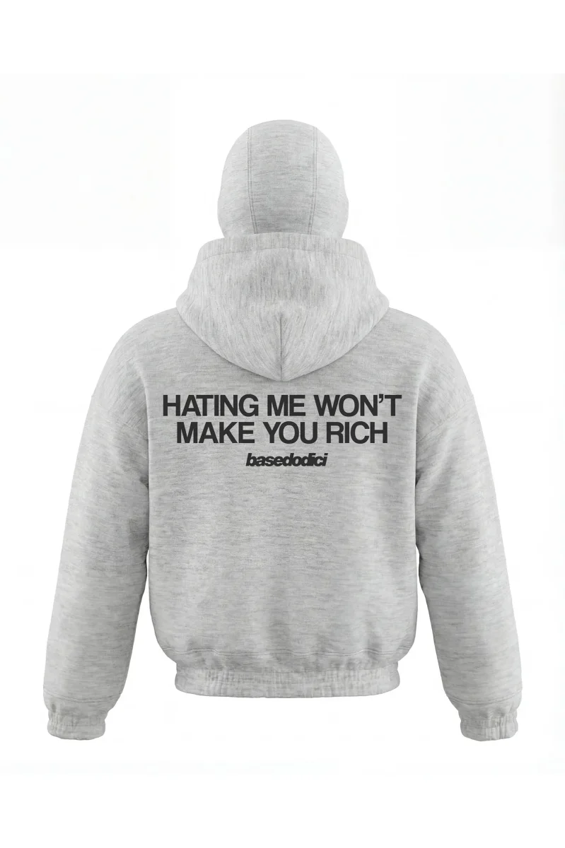 Basedodic Balaclava Hoodie Grey Full Zip - immagine 4