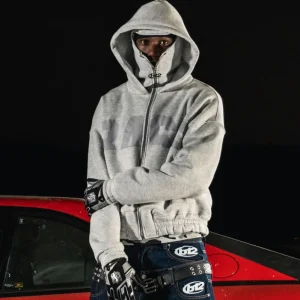 Basedodic Balaclava Hoodie Grey Full Zip