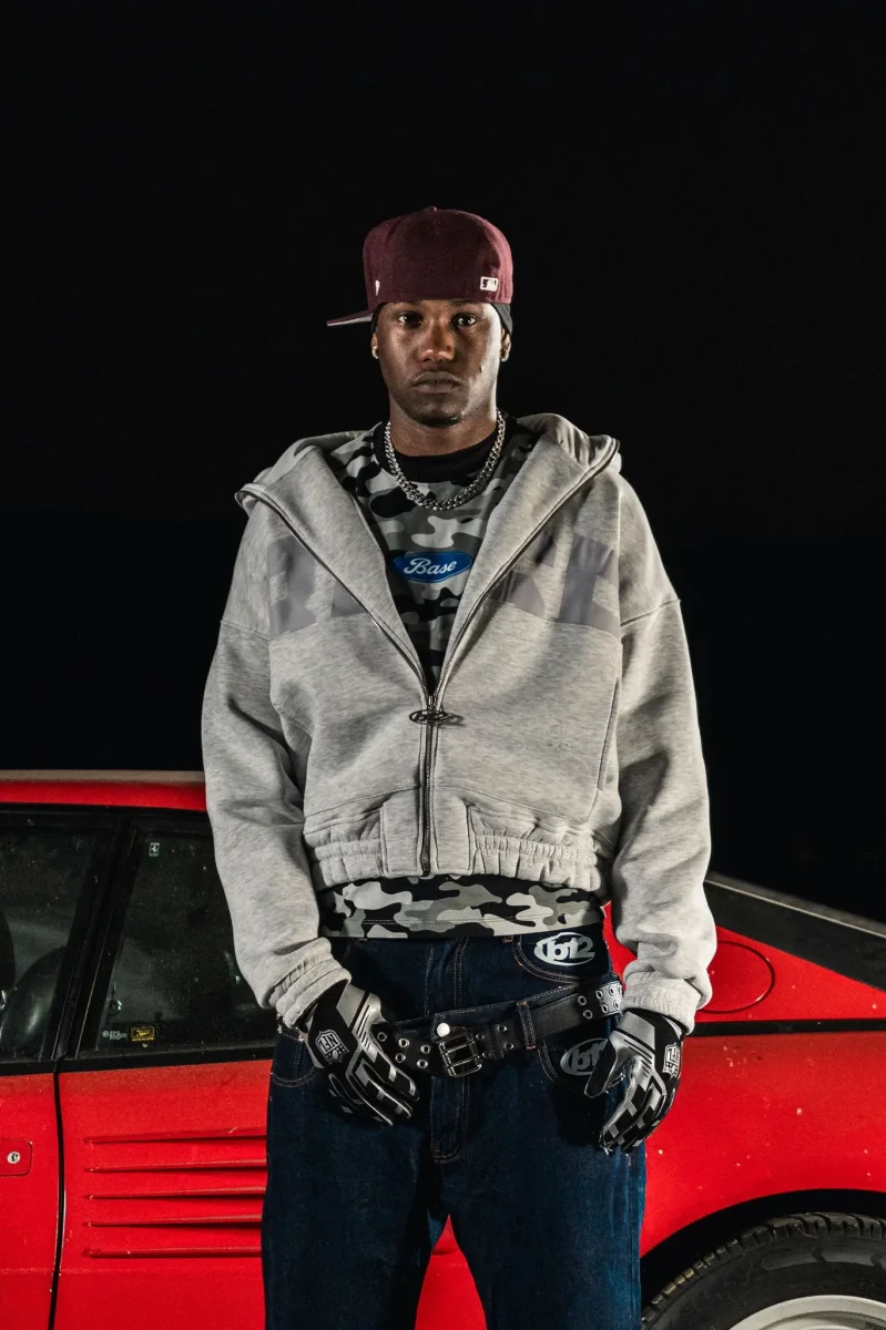 Basedodic Balaclava Hoodie Grey Full Zip - immagine 8