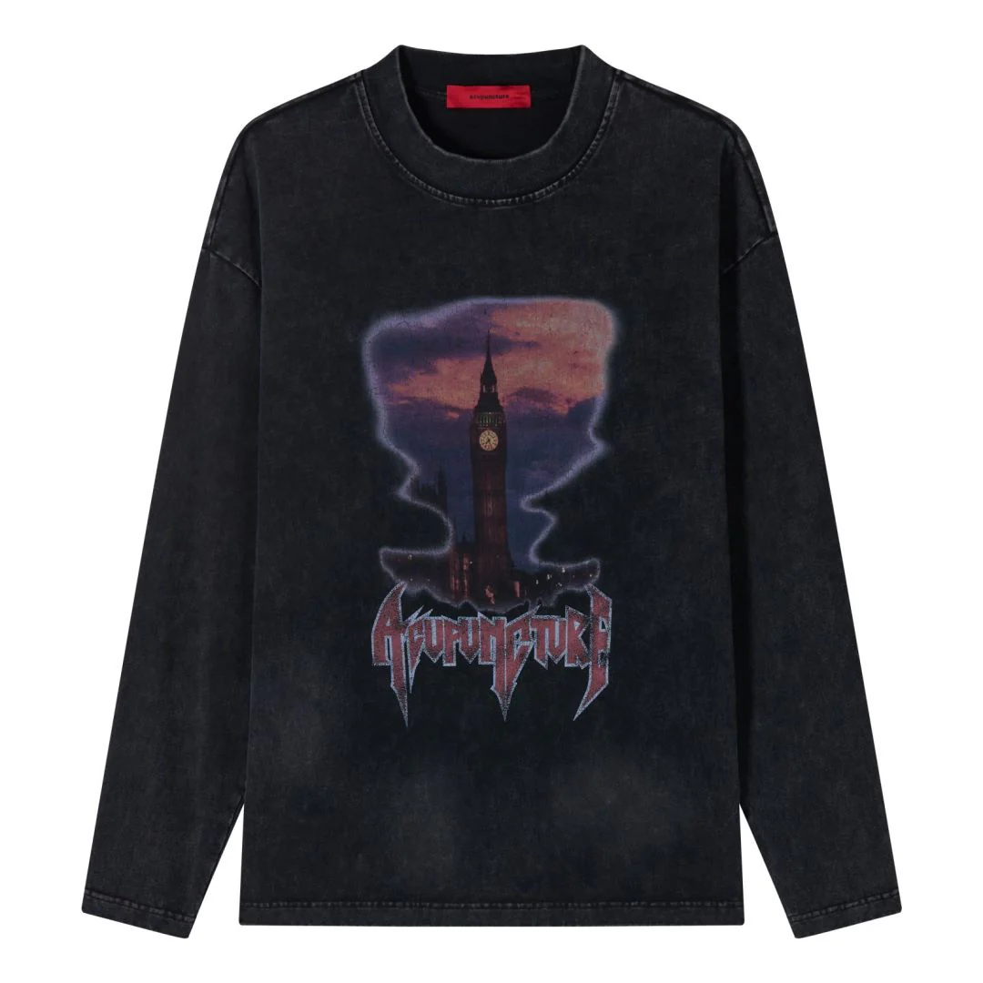 Acupuncture Big Ben LS tshirt Black