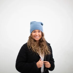 Berretto Misto Cachemire – Blu Acciaio