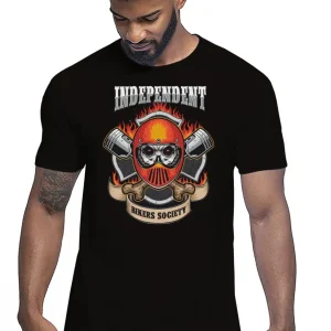 Biker Society Motor Tattoo 9039 T-shirt Urban Men Uomo 100% Cotone Pettinato JK