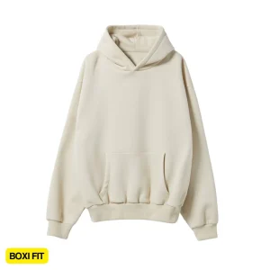 Hoodie Basic Boxy Fit Cream