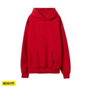Hoodie Basic Boxy Fit Red