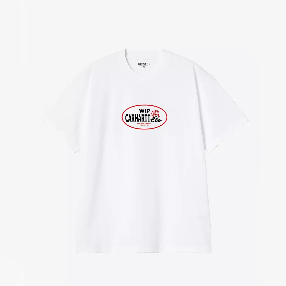 CARHARTT WIP S/S ARLEQUIN BBQ T-SHIRT WHITE & BLACK I036245.02 - immagine 3