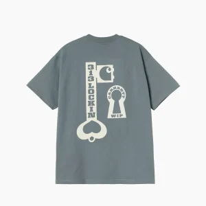 CARHARTT WIP S/S LOCKED T-SHIRT COZY BLUE I036230.3IT