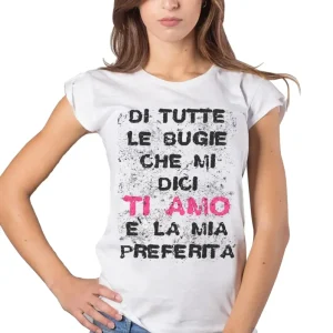 Di Tutte le Bugie 'Ti Amo' – T-shirt Donna Cotone Bio