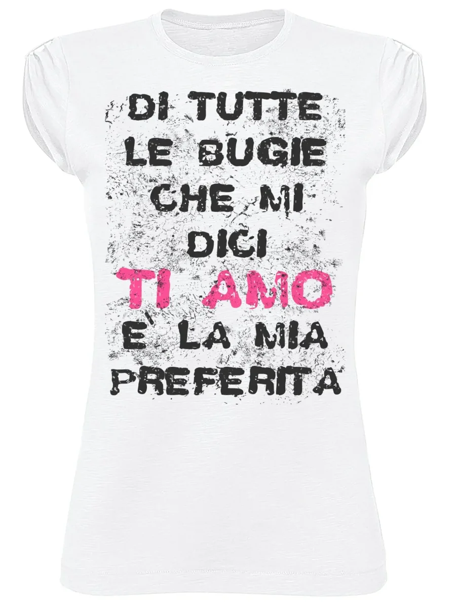 Di Tutte le Bugie 'Ti Amo' – T-shirt Donna Cotone Bio - immagine 3