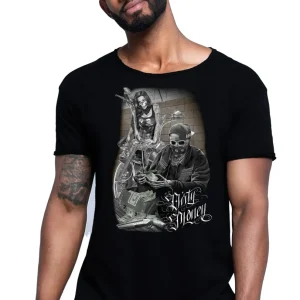 Dirty Money Tattoo Skull | T-shirt Uomo Cotone