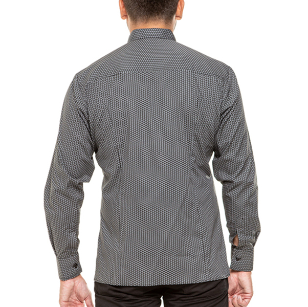 Camicia uomo collo coreano fantasia - immagine 3