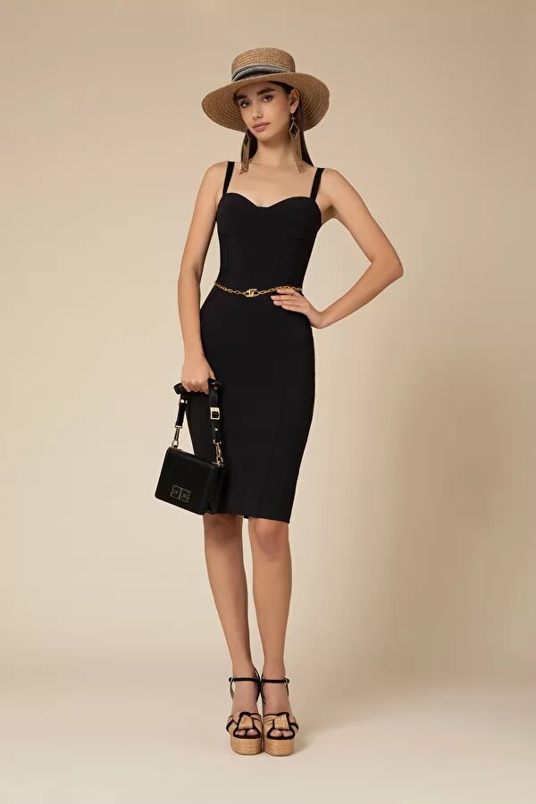 ELISABETTA FRANCHI Abito tubino a bustier - immagine 2