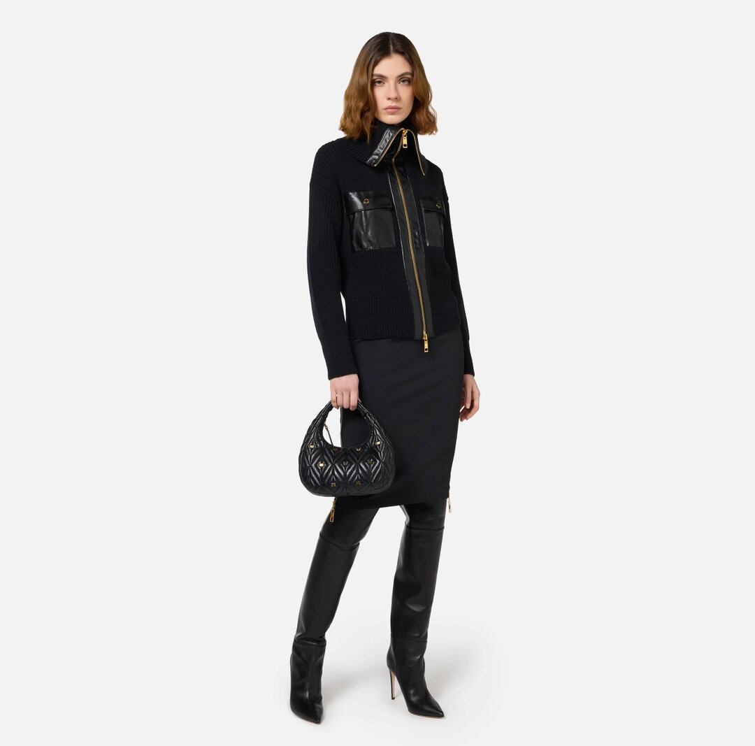ELISABETTA FRANCHI Gonna midi in crêpe con zip