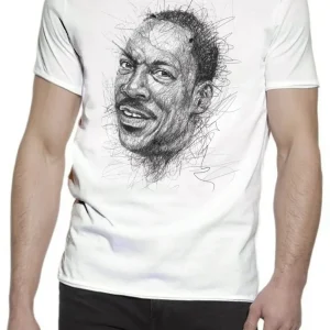 Eddie Murphy The Legend Stilizzato Soggetto Attore 18-37 T-shirt Urban Slub Men Uomo 100% Cotone Fiammato JK